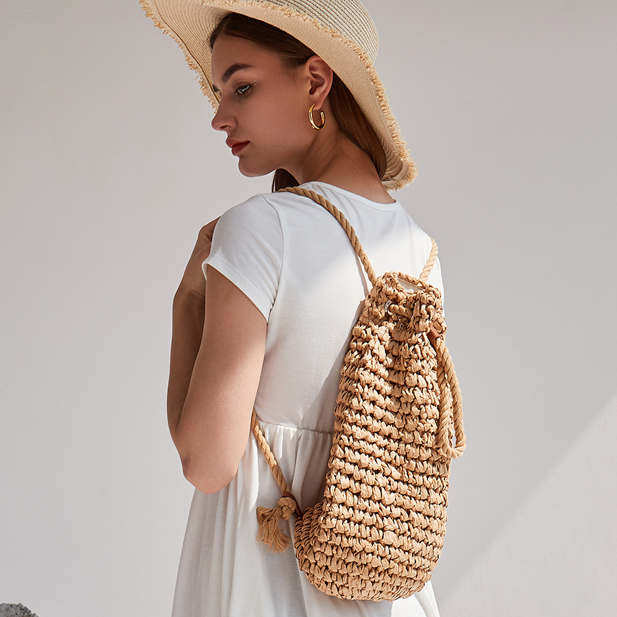 Handmade Drawstring Beach Shou - Women'S Raffia Bags ulasan dan harga