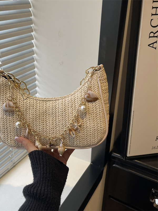 Fashionable  Pearl Straw Woven - Women'S Young Bags ulasan dan harga