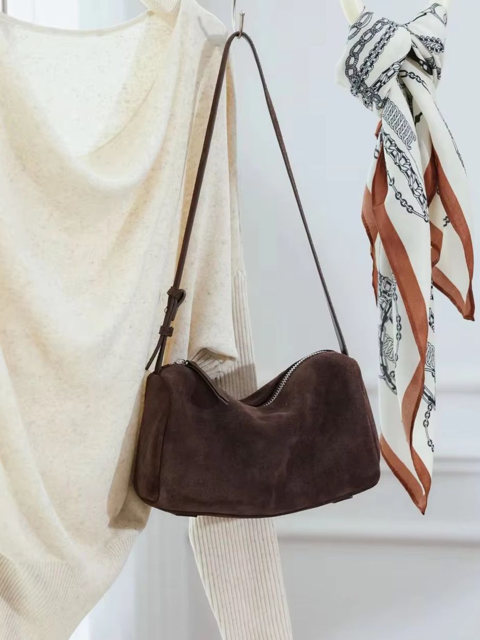 Matte Suede Cow Leather Cylind - Women Bags 2026 Trends ulasan dan harga