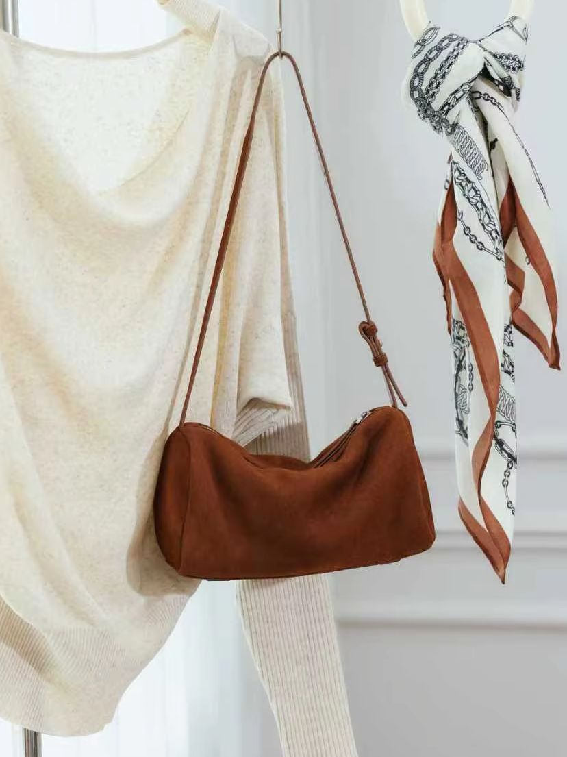 Matte Suede Cow Leather Cylind - Women Bags 2026 Trends ulasan dan harga
