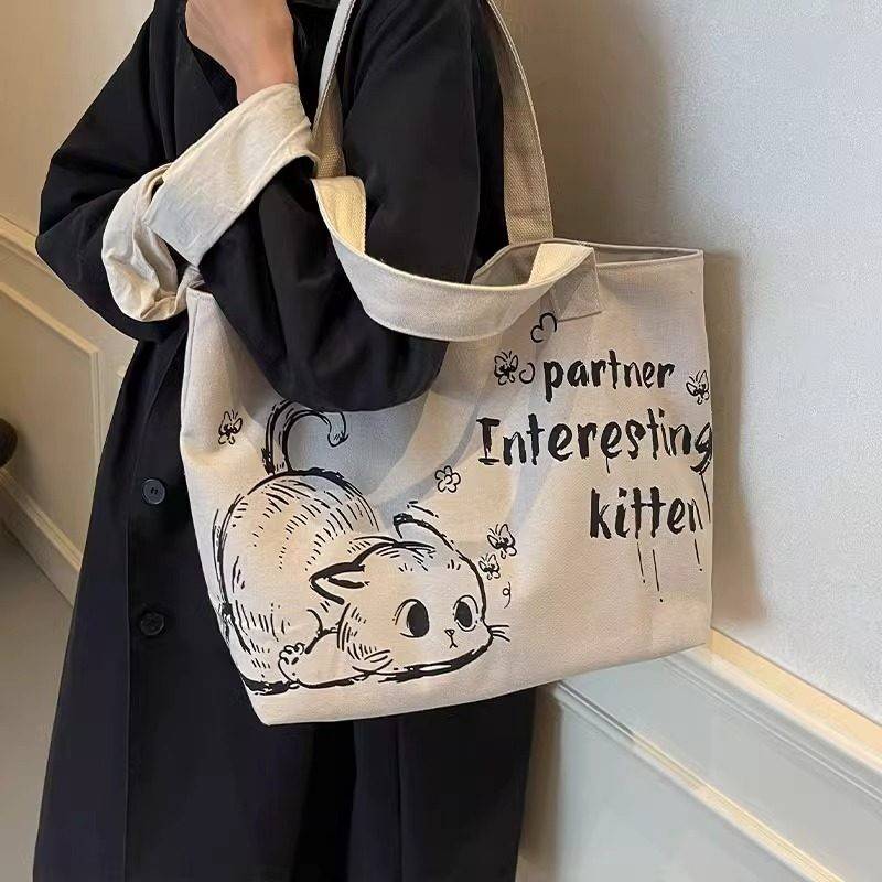 Large Capacity Canvas Tote Bag - Women Bags 2026 Trends ulasan dan harga