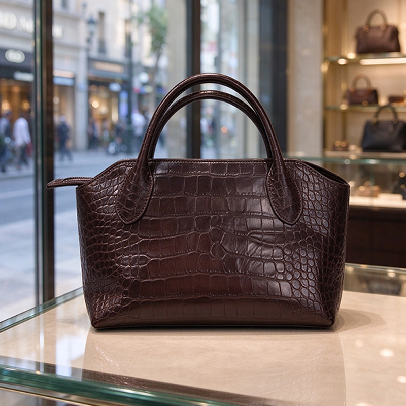 Luxury Women Croc Pattern Top  - Women Hand Bags For Office ulasan dan harga