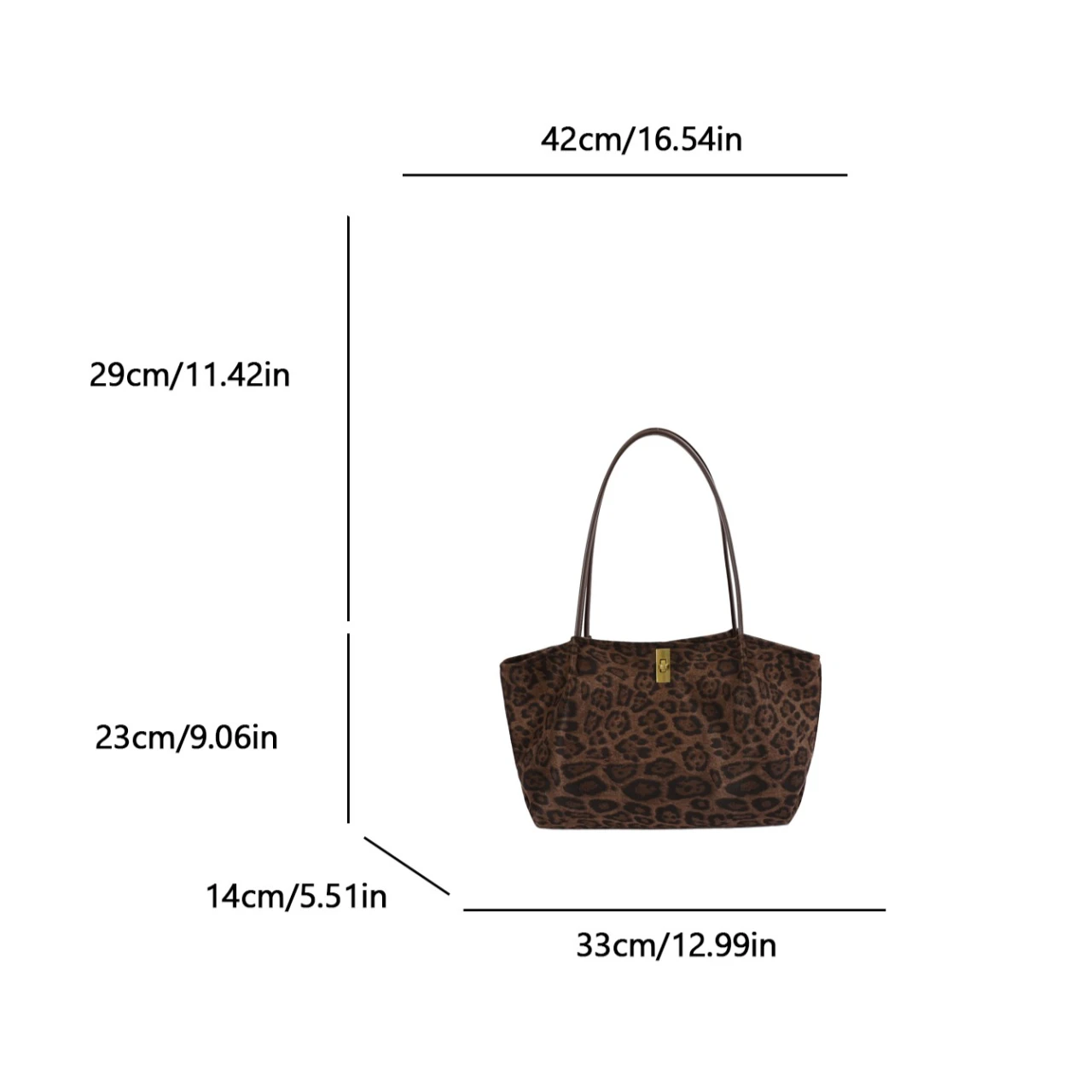 Retro Leopard Print Suede Tote - Women'S Bags Handbags ulasan dan harga